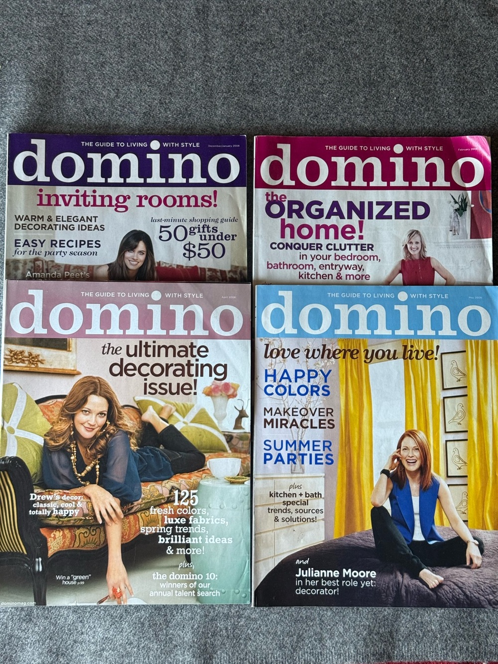 Domino magazine spring 2008 lot of 4